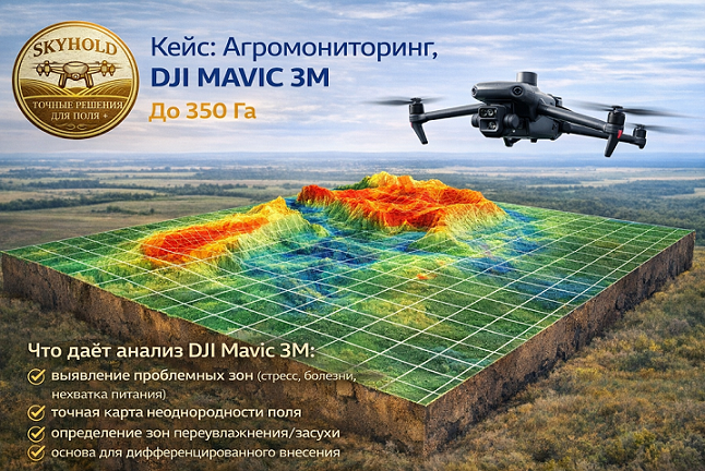 DJI Mavic 3M и карта рельефа